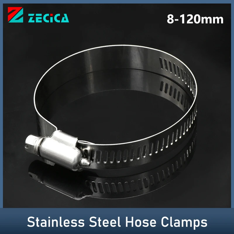 Adjustable Stainless Steel Hose Clamps 8~120mm Tube Pipes Clip for Fuel Line Car Mechanical Application Garden Plumbing
Adjustable Stainless Steel Hose Clamps 8~120mm Tube Pipes Clip for Fuel Line Car Mechanical Application Garden Plumbing