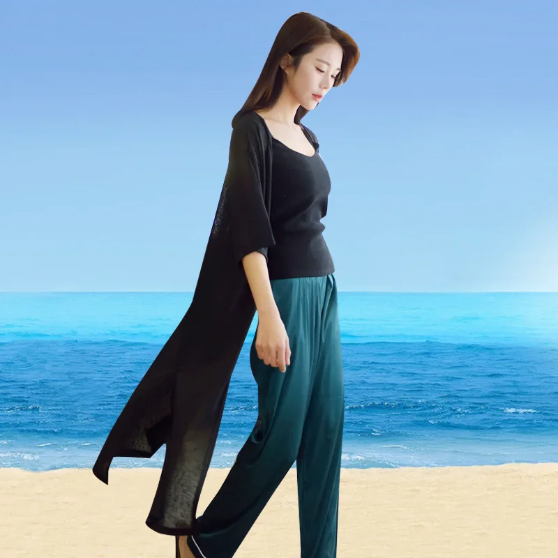 plus Size Long Knitted Beachwear Open Cardigan Sleeveless Side Slit Sun Protection Outerwear Comfortable Breathable Casual Style
plus Size Long Knitted Beachwear Open Cardigan Sleeveless Side Slit Sun Protection Outerwear Comfortable Breathable Casual Style