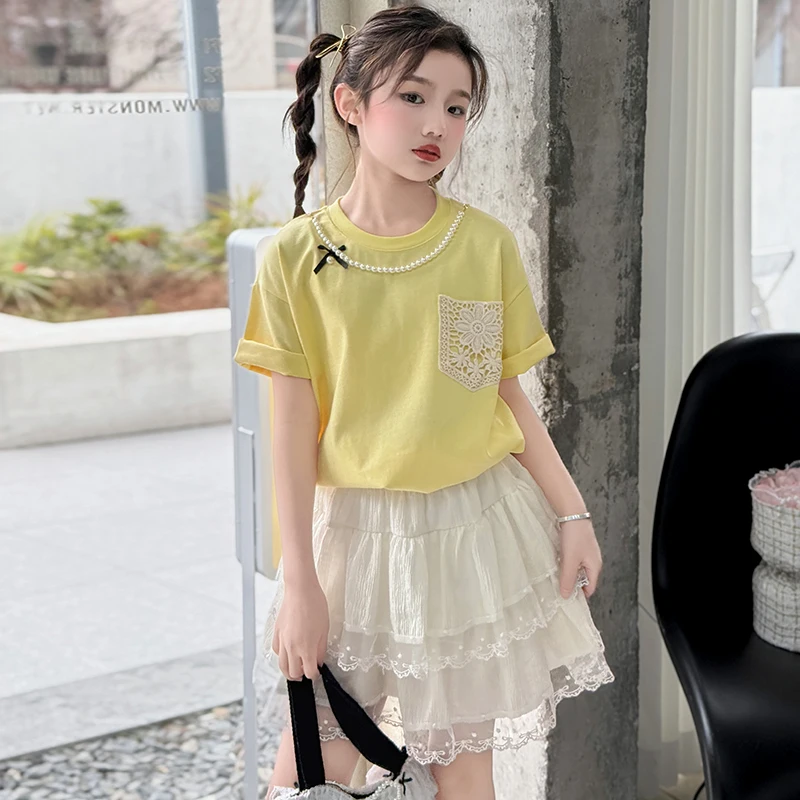 Baby Girls Clothes Pearl O Neck Collar Children Girl Lace Cake Skirt Suit Infant 2Pcs Set Kids Sweet Flower Costumes TR418
Baby Girls Clothes Pearl O Neck Collar Children Girl Lace Cake Skirt Suit Infant 2Pcs Set Kids Sweet Flower Costumes TR418