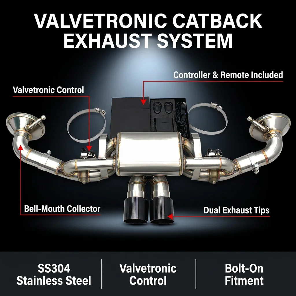 BK Stainless Steel Valvetronic Muffler Rear Exhaust System, Compatible with Porsche 911 992/992.1/992 GT3 RS 4.0L 2017-2023
BK Stainless Steel Valvetronic Muffler Rear Exhaust System, Compatible with Porsche 911 992/992.1/992 GT3 RS 4.0L 2017-2023