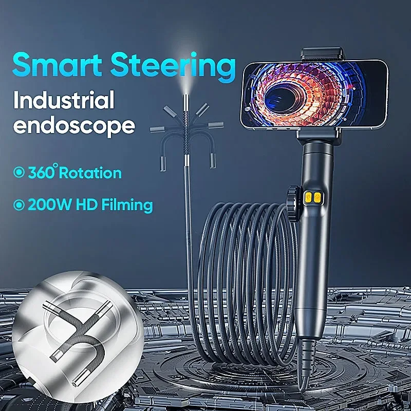 Industrial endoscope, 360° rotation, 200W pixels,Engine inspection,Home appliance repair, air conditioning repair
Industrial endoscope, 360° rotation, 200W pixels,Engine inspection,Home appliance repair, air conditioning repair