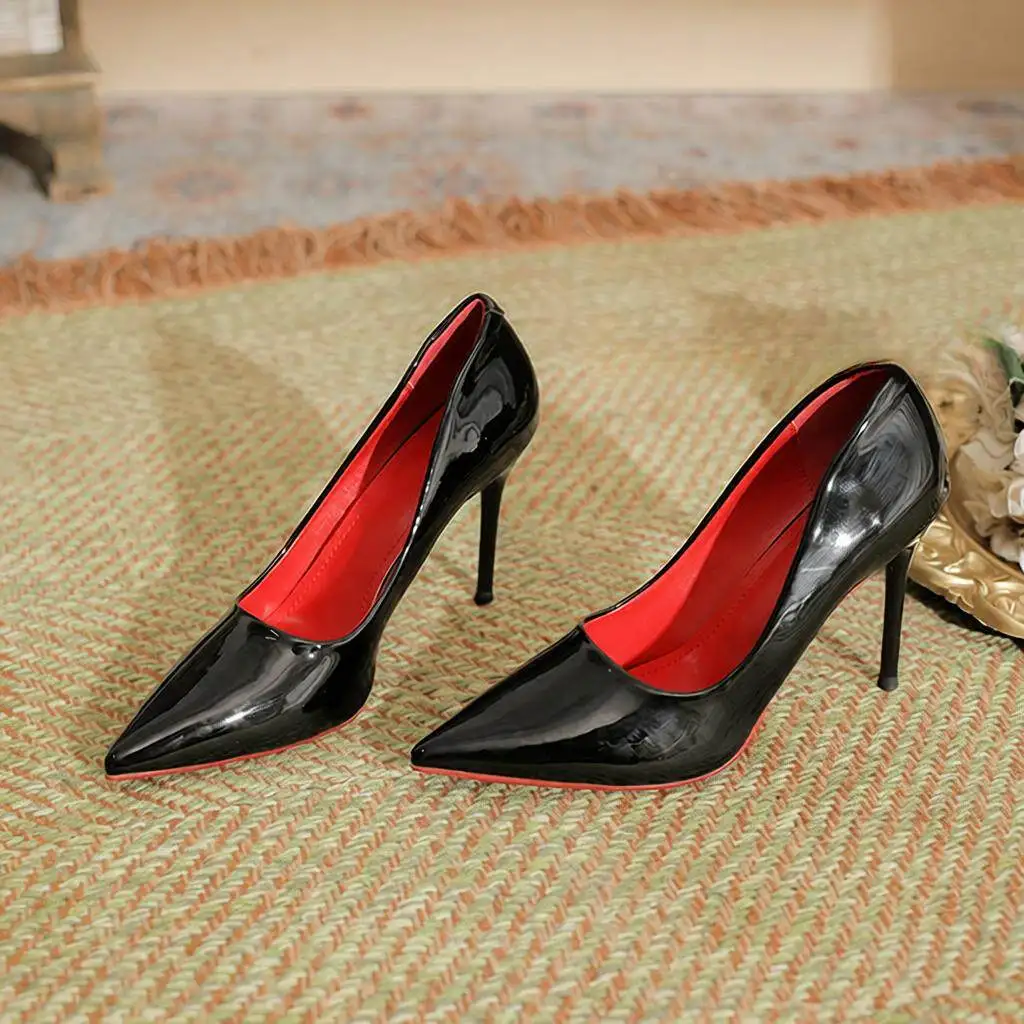 Black High Heels Women's Thin Heel New Red Bottom Velvet Leather Sexy Professional Work Etiquette Pointed Toe Single Shoes
Black High Heels Women's Thin Heel New Red Bottom Velvet Leather Sexy Professional Work Etiquette Pointed Toe Single Shoes