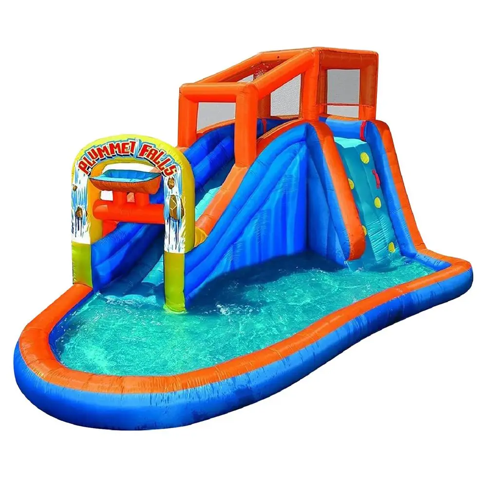 Plummet Falls Inflatable Water Park with Waterslide, Sprinkler, and Climbing Wall
Plummet Falls Inflatable Water Park with Waterslide, Sprinkler, and Climbing Wall