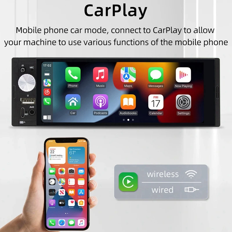 2G+64G 6.36In Car Multimedia Player Carplay Or Android Auto Car Mounted Android Gps Navigation Wif Bluetooth Radio
2G+64G 6.36In Car Multimedia Player Carplay Or Android Auto Car Mounted Android Gps Navigation Wif Bluetooth Radio