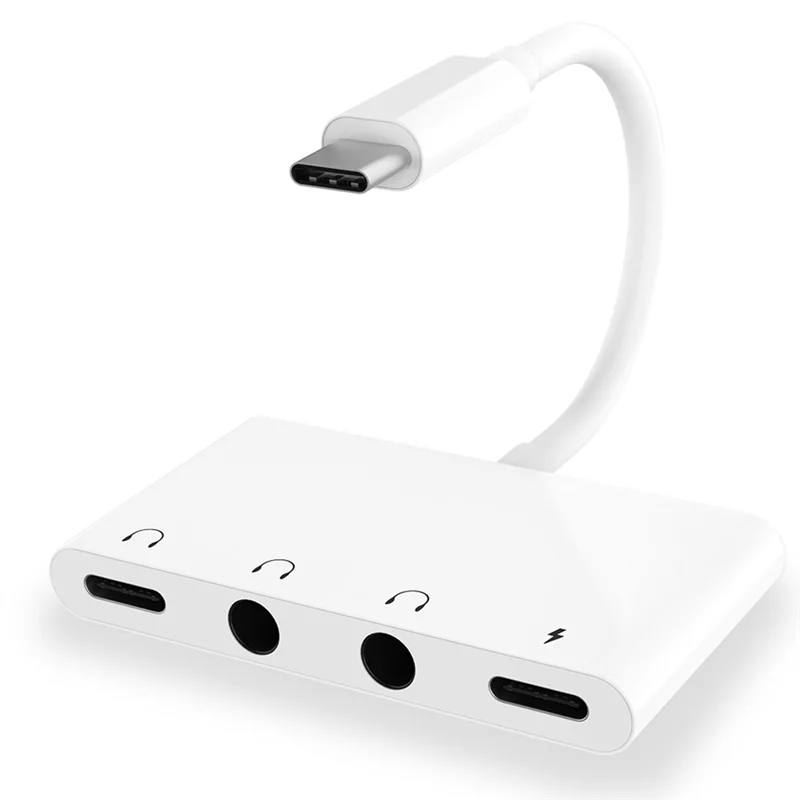 Переходник с USB C на аудиоадаптер 3,5 мм, 4-в-1 USB C на разъем для наушников с аудиоразъемом 3,5 мм и быстрым зарядным портом PD 60 Вт
Переходник с USB C на аудиоадаптер 3,5 мм, 4-в-1 USB C на разъем для наушников с аудиоразъемом 3,5 мм и быстрым зарядным портом PD 60 Вт