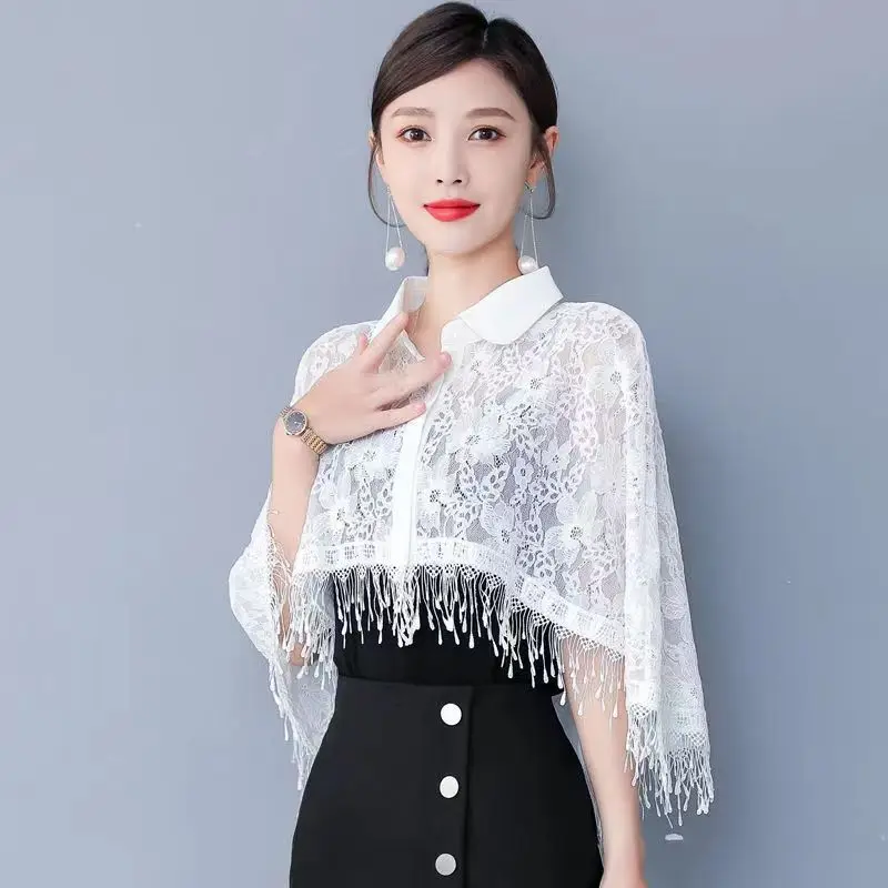 Chiffon Sun Protection Shirt Jacket for Women Niche Short Top 2025 New Summer Fashion Outdoor Niche Tassels Short Shirt A481
Chiffon Sun Protection Shirt Jacket for Women Niche Short Top 2025 New Summer Fashion Outdoor Niche Tassels Short Shirt A481