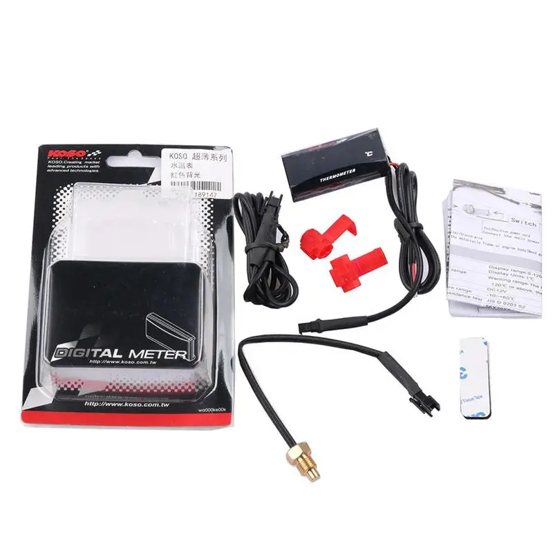 Universal Sensor Temp Gauges Scooter Racing KOSO Motorcycle Thermometer Water Temperature Mini Meter Clear LCD Digital Screen
Universal Sensor Temp Gauges Scooter Racing KOSO Motorcycle Thermometer Water Temperature Mini Meter Clear LCD Digital Screen