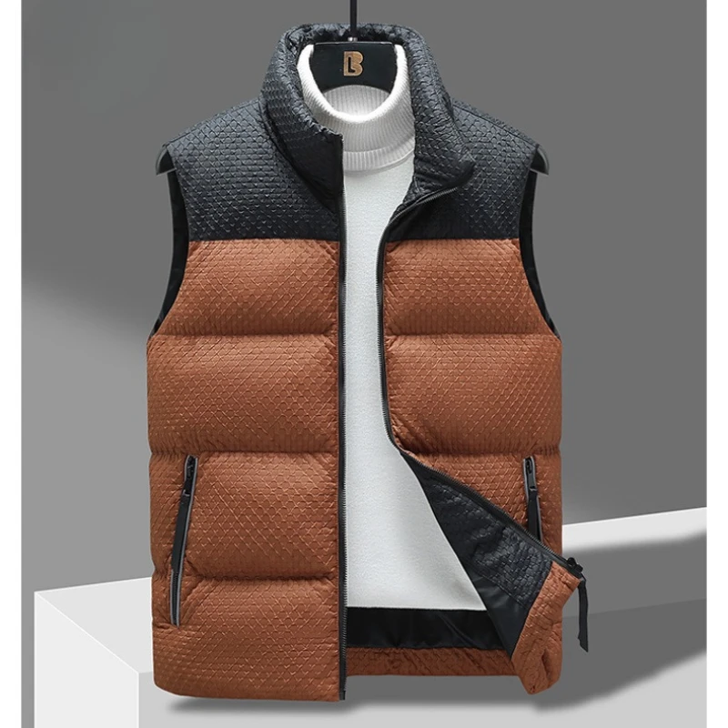 Stand Collar Warm Vest for Men Outdoor Windproof Male Cotton Waistcoat High Quality Spring Autumn Men Sleeveless Jacket Zipper
Stand Collar Warm Vest for Men Outdoor Windproof Male Cotton Waistcoat High Quality Spring Autumn Men Sleeveless Jacket Zipper