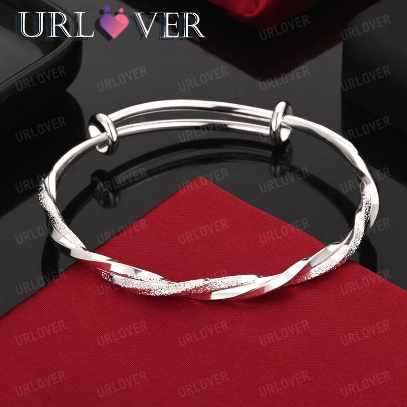 Fashion Jewelry Accessories New 925 Sterling Silver Adjustable Opening Bangle Women Valentine's Day Christmas Gift Wedding Party
Fashion Jewelry Accessories New 925 Sterling Silver Adjustable Opening Bangle Women Valentine's Day Christmas Gift Wedding Party