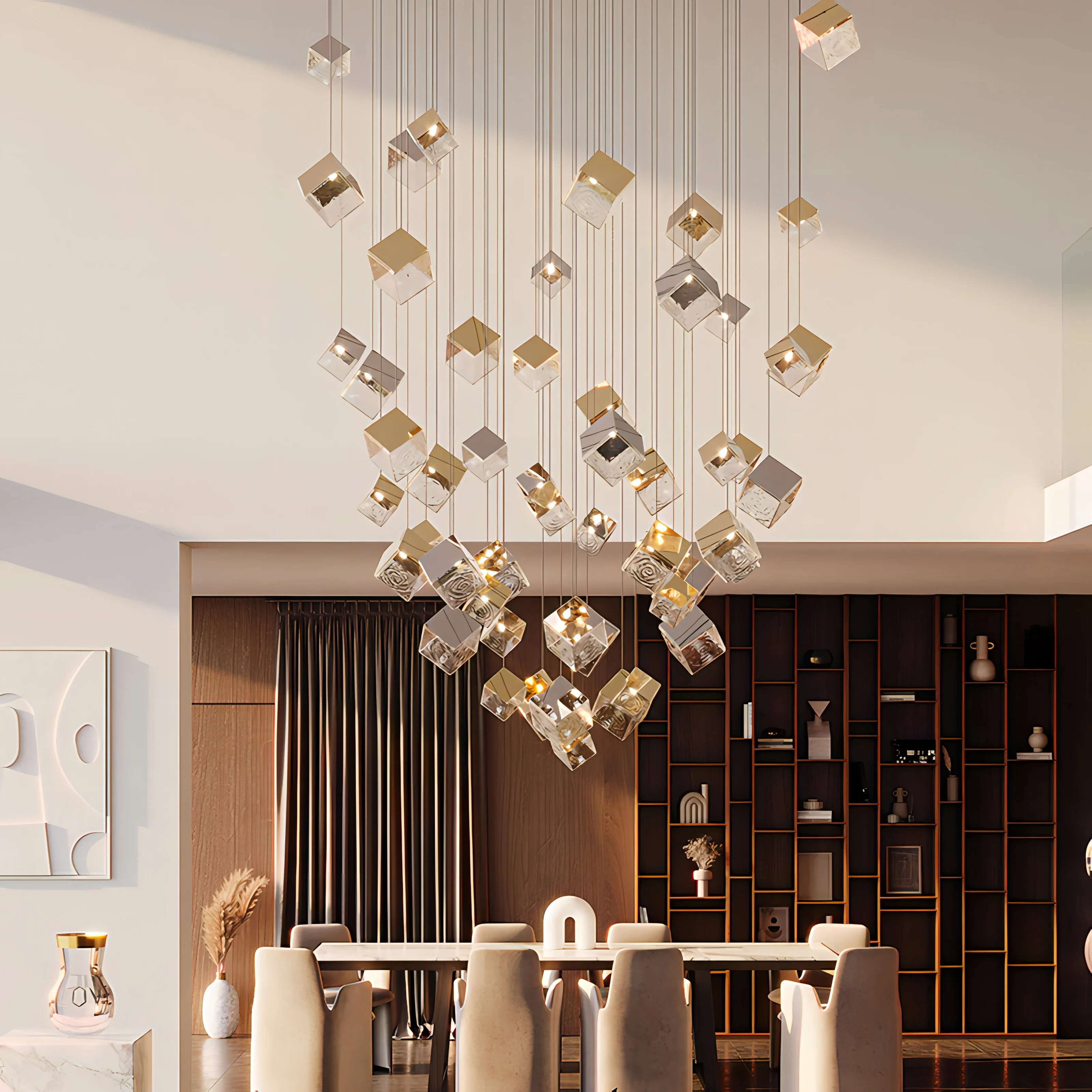 Modern Stairs G4 Led Pendant Lights Creative Glass Ice Cube Led Pendant Lamp Lustre Gold Chrome Steel Hanging Lamp Suspend Light
Modern Stairs G4 Led Pendant Lights Creative Glass Ice Cube Led Pendant Lamp Lustre Gold Chrome Steel Hanging Lamp Suspend Light