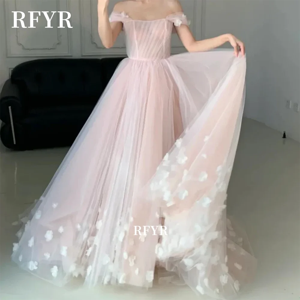 RFYR Off Shoulder Princess Dress Evening Dress 3D Flowers Party Dress for Women A Line Celebrity Gala Gowns Customized
RFYR Off Shoulder Princess Dress Evening Dress 3D Flowers Party Dress for Women A Line Celebrity Gala Gowns Customized