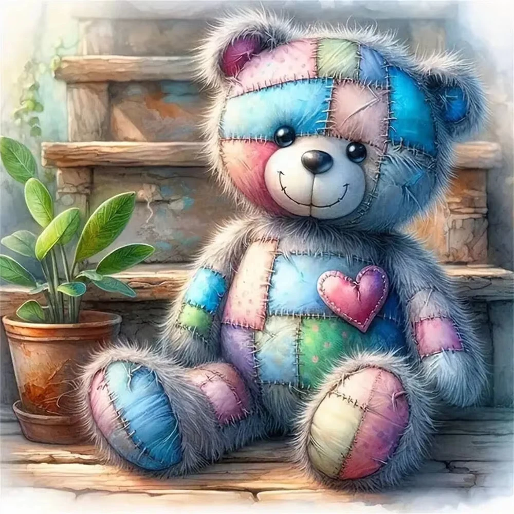 Pastel Patchwork Teddy Bear Jigsaw Puzzle, Cute Nursery Decor Challenge Scenic Art Puzzle for Gift
Pastel Patchwork Teddy Bear Jigsaw Puzzle, Cute Nursery Decor Challenge Scenic Art Puzzle for Gift