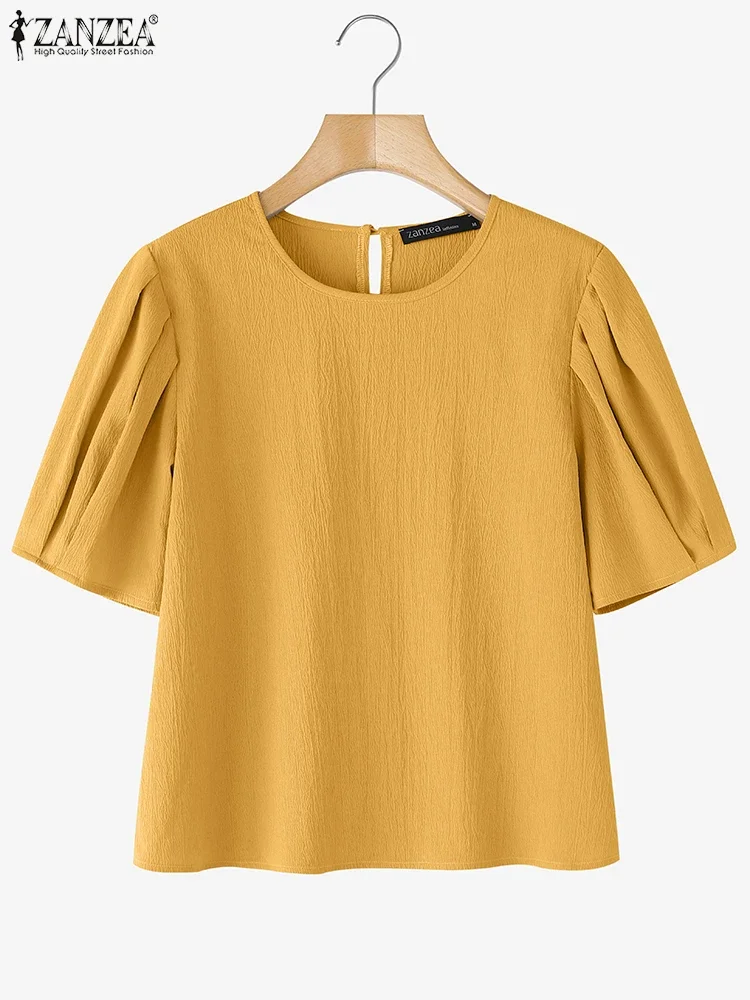 ZANZEA Fashion Women Blouse 2025 Summer Korean Tunic Tops O-Neck Casual Half Sleeve Loose Solid Color Shirts Elegant Blusas
ZANZEA Fashion Women Blouse 2025 Summer Korean Tunic Tops O-Neck Casual Half Sleeve Loose Solid Color Shirts Elegant Blusas