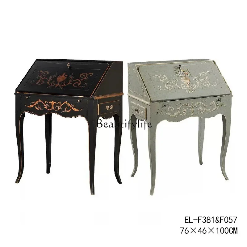 05 FG17French Style Solid Wood Birch European Neoclassical Heavy Craft Painting Double-Sided Door Gray Black Desk
05 FG17French Style Solid Wood Birch European Neoclassical Heavy Craft Painting Double-Sided Door Gray Black Desk