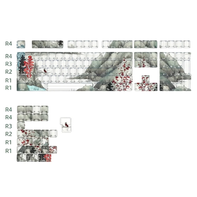 U55C Oriental Art Themed Glows In Dark PBT Backlits Keycaps For Gaming Keyboard
U55C Oriental Art Themed Glows In Dark PBT Backlits Keycaps For Gaming Keyboard