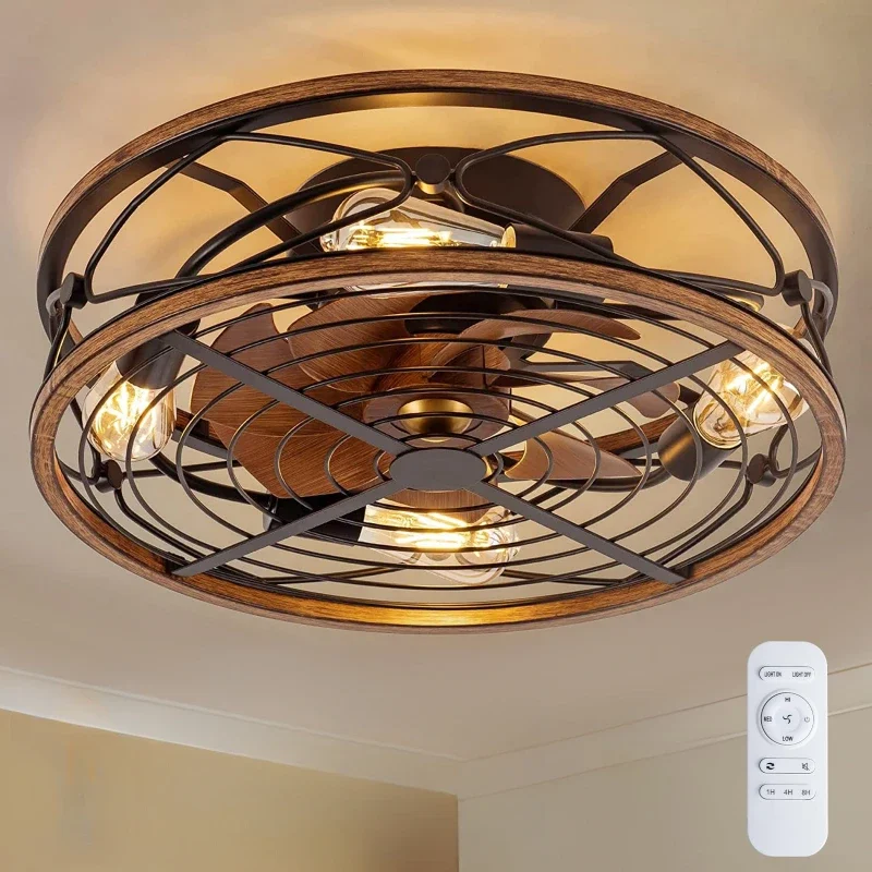 20" E27 Ceiling Fan with Lighting and Remote Control, Farmhouse Flush Mount 3-Speed for Kitchen Bedroom (Bulbs Not Included)
20" E27 Ceiling Fan with Lighting and Remote Control, Farmhouse Flush Mount 3-Speed for Kitchen Bedroom (Bulbs Not Included)