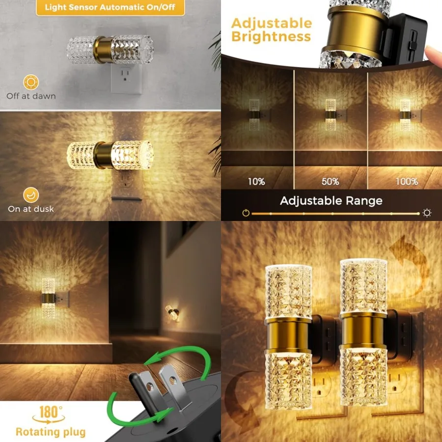 Night Light, Dimmable Night Lights Plug into Wall, 0-00LM Adjustable Brightness LED Night Light, Automatic Night Lights Plug in
Night Light, Dimmable Night Lights Plug into Wall, 0-00LM Adjustable Brightness LED Night Light, Automatic Night Lights Plug in