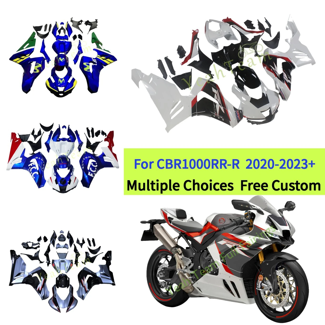 Комплект кузова спортивного велосипеда для HONDA CBR1000RR-R 2020 2021 2022 2023 2024, сменные панели CBR 1000RR-R, обтекатели
Комплект кузова спортивного велосипеда для HONDA CBR1000RR-R 2020 2021 2022 2023 2024, сменные панели CBR 1000RR-R, обтекатели