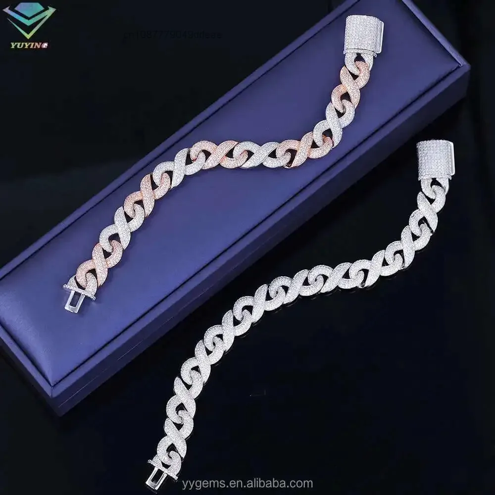 Yu Ying 13mm Wide Infinity Cuban Bracelet 925 Sterling Silver Hip Hop Bracelet Jewelry Vvs Moissanite Cuban Bracelet
Yu Ying 13mm Wide Infinity Cuban Bracelet 925 Sterling Silver Hip Hop Bracelet Jewelry Vvs Moissanite Cuban Bracelet