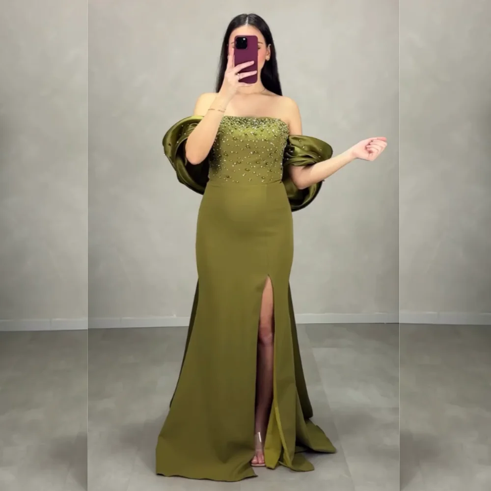 Customized Jersey Beading Off-the-shoulder Trumpet Long Dresses Bespoke Occasion Elegant Formal Evening Wedding Guest Dress
Customized Jersey Beading Off-the-shoulder Trumpet Long Dresses Bespoke Occasion Elegant Formal Evening Wedding Guest Dress