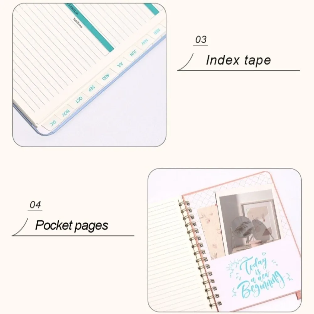 2026 Spanish Planner a5 Notebook Essential Coil Calendar Self-Tracking Diary Book Multi Functional Convenient
2026 Spanish Planner a5 Notebook Essential Coil Calendar Self-Tracking Diary Book Multi Functional Convenient