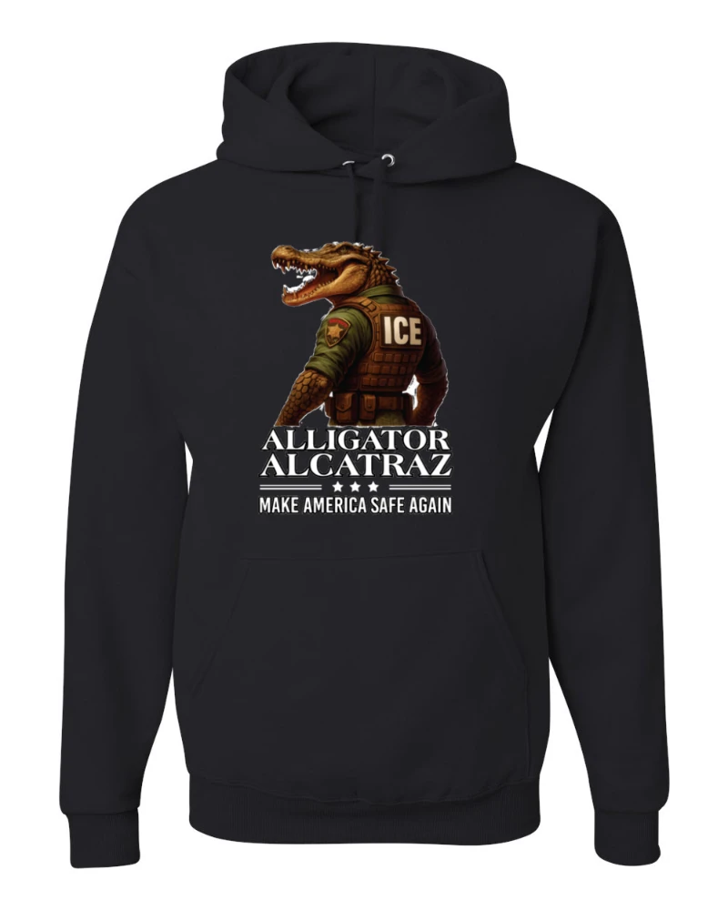 2025 Autumn and Winter Alligator Alcatraz Florida Make America Safe Again Unisex Hoodie Sweatshirt
2025 Autumn and Winter Alligator Alcatraz Florida Make America Safe Again Unisex Hoodie Sweatshirt