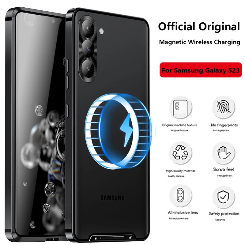 Original Ultrathin Metal Shell For Samsung S23 Case Magsafe Magnetic Wireless Charging Shockproof Cover For Galaxy S23 Case Bag
Original Ultrathin Metal Shell For Samsung S23 Case Magsafe Magnetic Wireless Charging Shockproof Cover For Galaxy S23 Case Bag