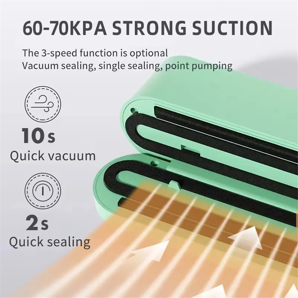 ABYA Mini Wireless Automatic Vacuum Sealer Portable Home Use Small Food Packaging Plastic Sealer Machine Green
ABYA Mini Wireless Automatic Vacuum Sealer Portable Home Use Small Food Packaging Plastic Sealer Machine Green