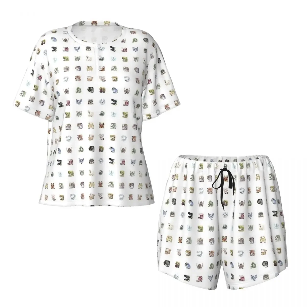 Monster Hunter World Tiled Icons Round Neck Short Sleeves Nightdress for Sleeping Sleepshirts Women Soft Pajama Set Short Pants
Monster Hunter World Tiled Icons Round Neck Short Sleeves Nightdress for Sleeping Sleepshirts Women Soft Pajama Set Short Pants