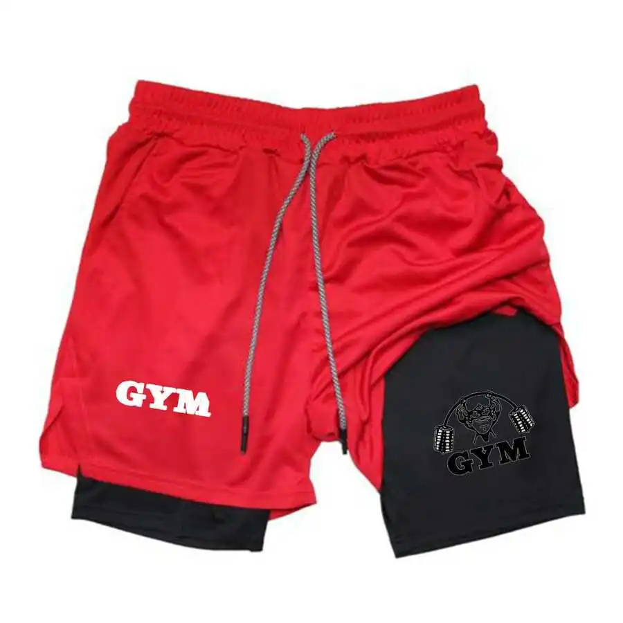 Mens 2-In-1 Gym Shorts Red Quick Dry Breathable Sports Workout Shorts
Mens 2-In-1 Gym Shorts Red Quick Dry Breathable Sports Workout Shorts