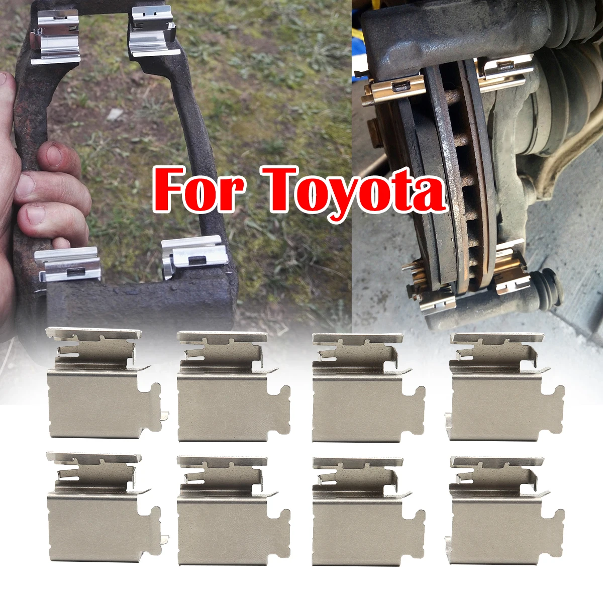 8pcs For Toyota AURIS AVENSIS COROLLA VERSO Car Brake Pad Fitting Shoe Hardware Shims Repair Kit Accessories Part Fit Left Right
8pcs For Toyota AURIS AVENSIS COROLLA VERSO Car Brake Pad Fitting Shoe Hardware Shims Repair Kit Accessories Part Fit Left Right