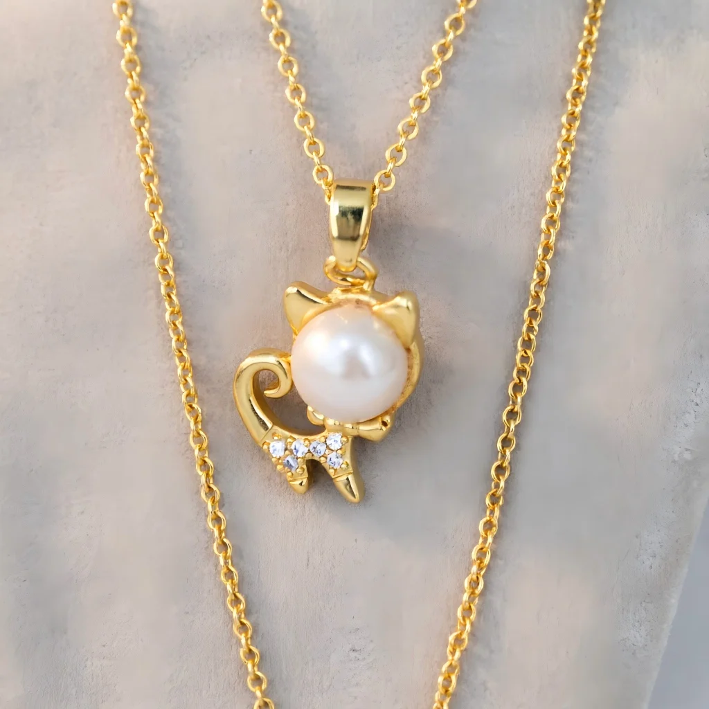 JY ZuBo Cute Cat Pearl Necklace Women Adjustable Kitten Pendant Chain Fashion Animal Jewelry Gift for Birthday Valentine's Day
JY ZuBo Cute Cat Pearl Necklace Women Adjustable Kitten Pendant Chain Fashion Animal Jewelry Gift for Birthday Valentine's Day