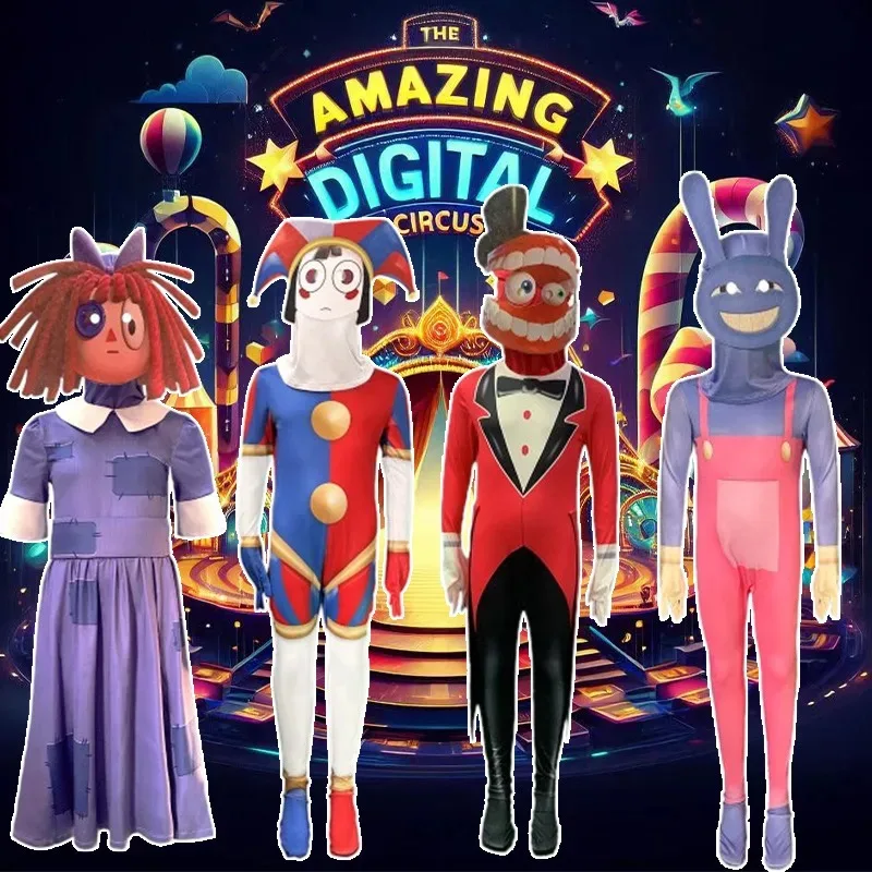 Новый удивительный цифровой цирковой косплей для взрослых, костюм из мультфильма Pomni, костюм Caine, Jax, Ragatha, комбинезон на Хэллоуин, детский рождественский костюм;3,v'9.e;7'
Новый удивительный цифровой цирковой косплей для взрослых, костюм из мультфильма Pomni, костюм Caine, Jax, Ragatha, комбинезон на Хэллоуин, детский рождественский костюм;3,v'9.e;7'