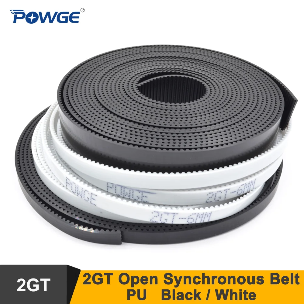 POWGE 10meters 2GT Open Synchronous Belt Belt Width=6/9/10/15mm Polyurethane With Steel Core GT2 Belt Fit GT2 Pulley 3D Printer
POWGE 10meters 2GT Open Synchronous Belt Belt Width=6/9/10/15mm Polyurethane With Steel Core GT2 Belt Fit GT2 Pulley 3D Printer