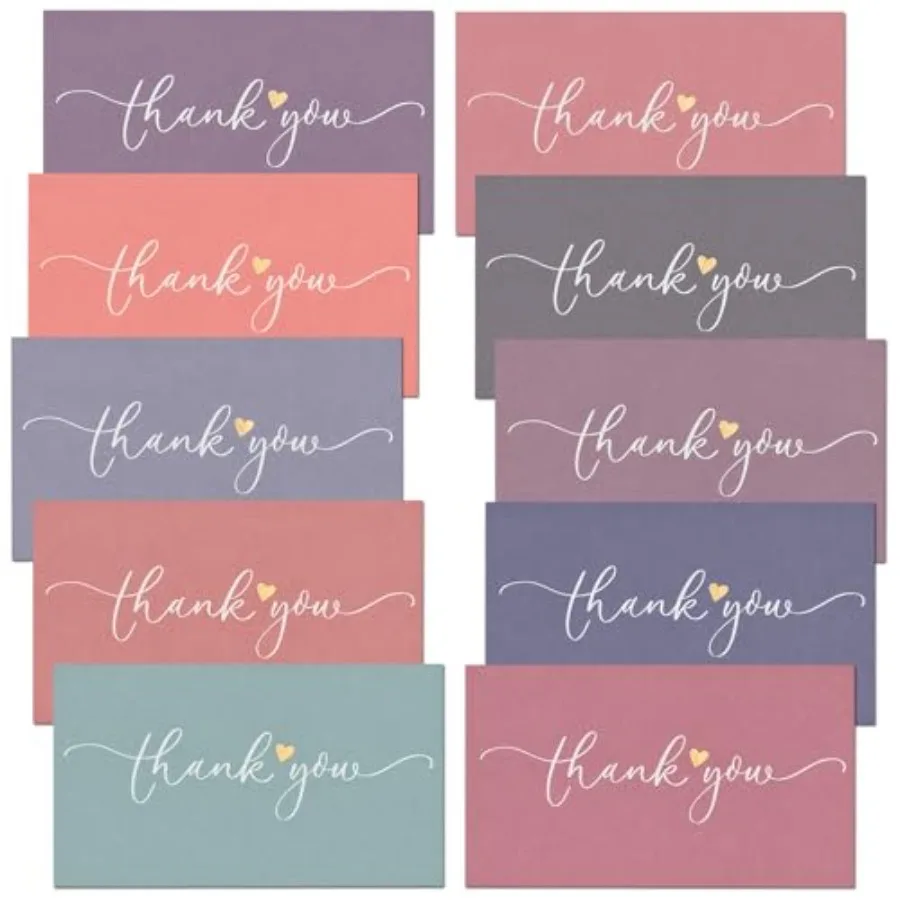 Small Thank You Cards Bulk, 100-Pack Mini Thank You For Your Order Cards, Plum Blossom Collection, 2 x 3.5 Inches, Business Car
Small Thank You Cards Bulk, 100-Pack Mini Thank You For Your Order Cards, Plum Blossom Collection, 2 x 3.5 Inches, Business Car