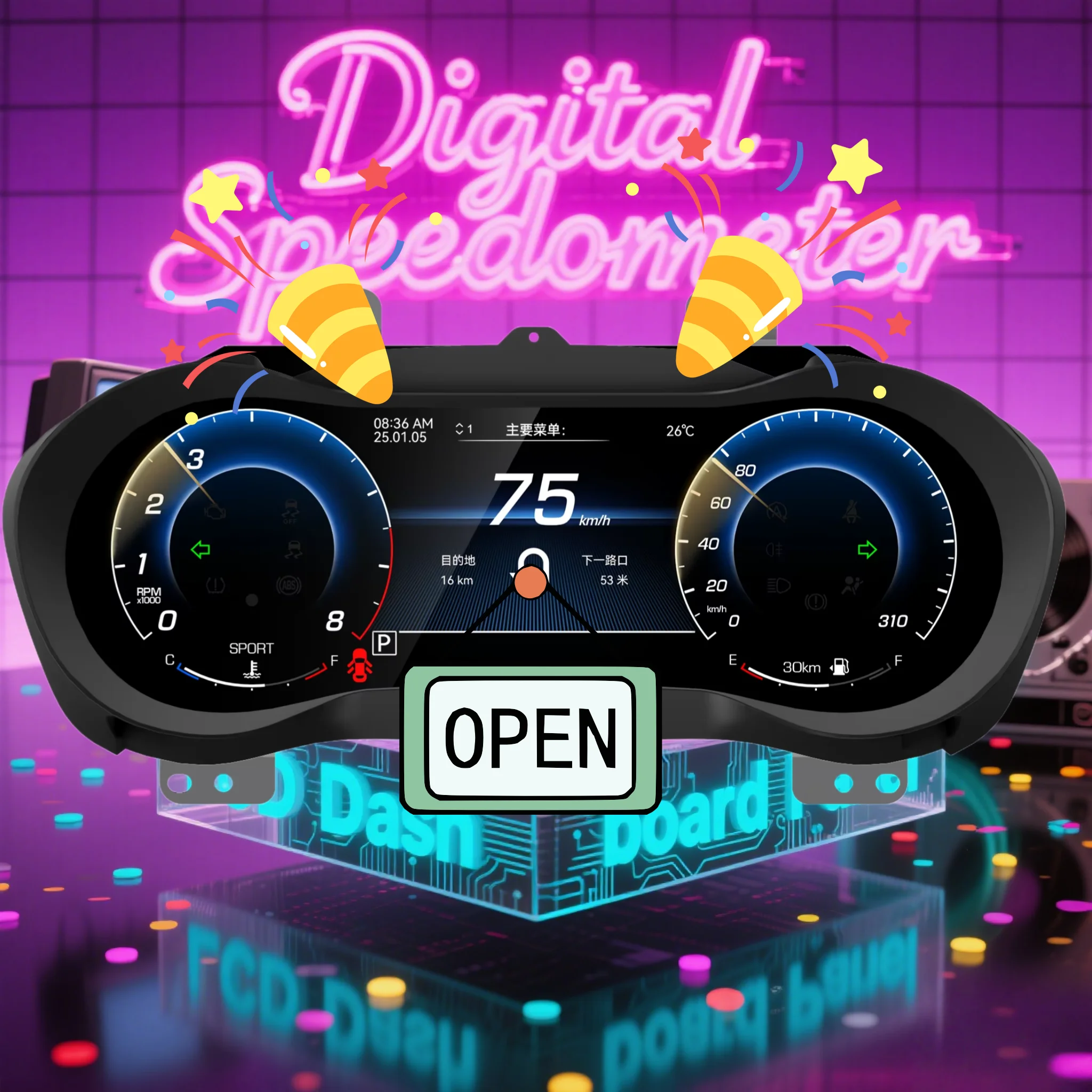 D 12.3 Inch Linux System Car LCD Instrument Auto Meter For Maserati GT Quattroporte Ghibli Levante 2004-2023 Car Digital Cluster
D 12.3 Inch Linux System Car LCD Instrument Auto Meter For Maserati GT Quattroporte Ghibli Levante 2004-2023 Car Digital Cluster