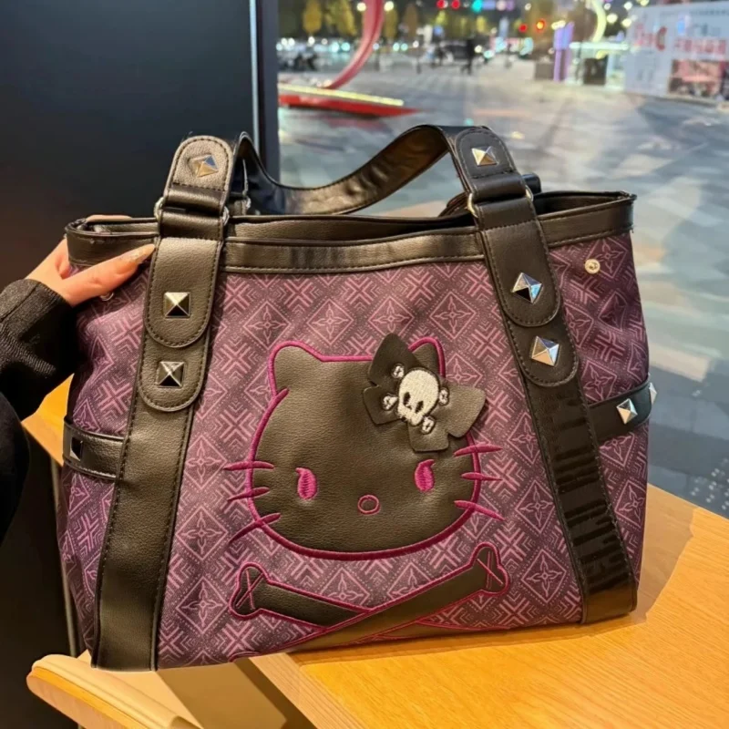 New Sanrio Hello Kitty Y2k Retro Patch Purple Underarm Bag Multi Functional Handbag Subculture Spicy Girl Handbag Gothic Trend
New Sanrio Hello Kitty Y2k Retro Patch Purple Underarm Bag Multi Functional Handbag Subculture Spicy Girl Handbag Gothic Trend