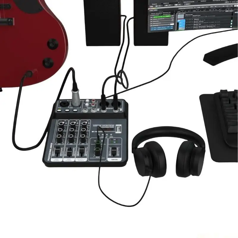 M5TD Professional 4 Channel USB Mixer Travel Mixing Console 48V Power for Home Studio, Meeting, and Live Event
M5TD Professional 4 Channel USB Mixer Travel Mixing Console 48V Power for Home Studio, Meeting, and Live Event
