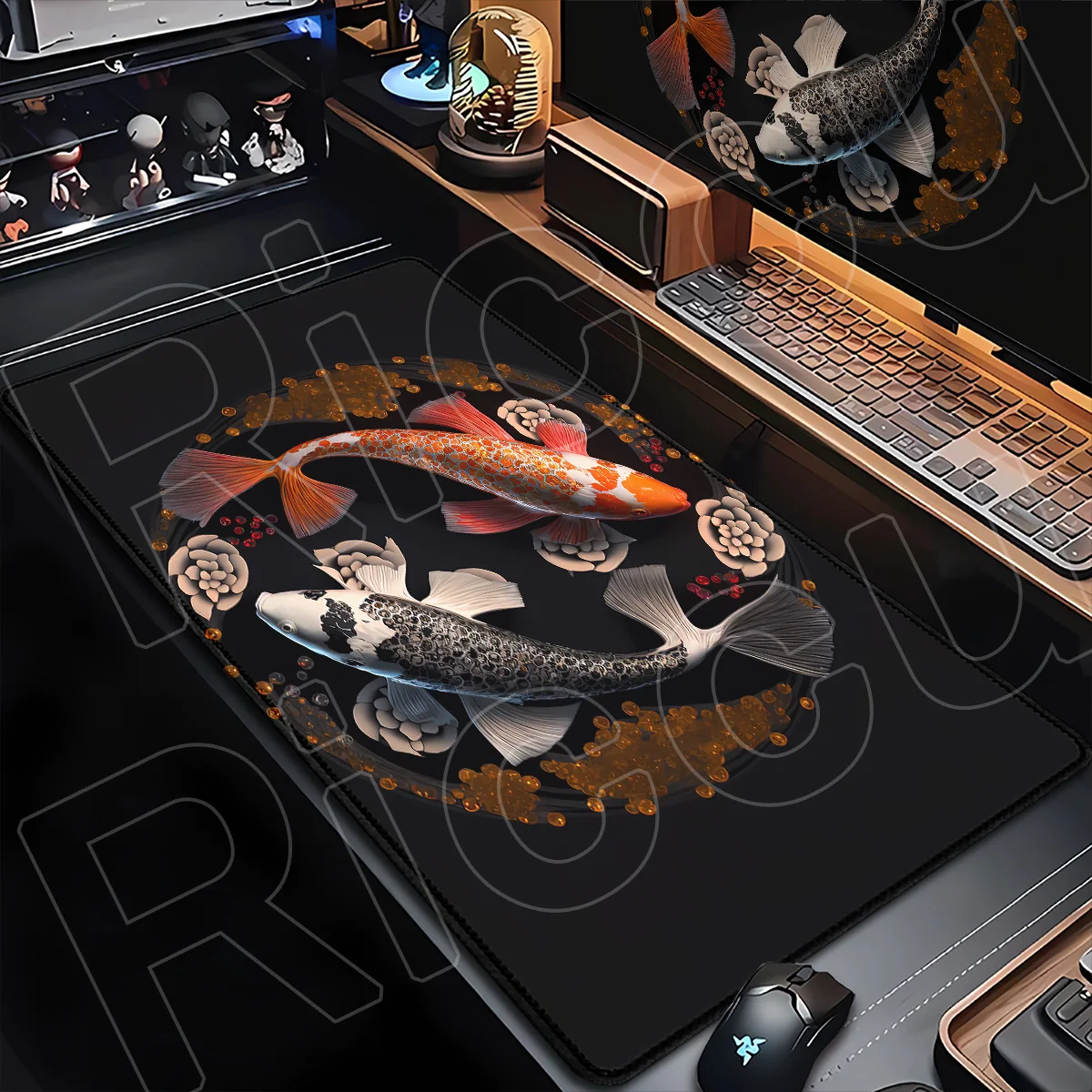 900x400mm Carpet Extended Mouse Pad for E-sport HD Printing Koi Yin Yang Black White Keyboard Mat Large Locking Edge Desktop Rug
900x400mm Carpet Extended Mouse Pad for E-sport HD Printing Koi Yin Yang Black White Keyboard Mat Large Locking Edge Desktop Rug
