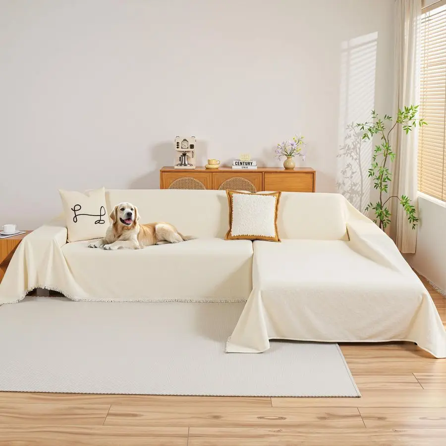 HOME Couch Cover for Sectional Sofa, 2 Pieces Chenille Couch Covers for L Shape Sofa Cover, Furniture Protector for Pets, Kids,
HOME Couch Cover for Sectional Sofa, 2 Pieces Chenille Couch Covers for L Shape Sofa Cover, Furniture Protector for Pets, Kids,