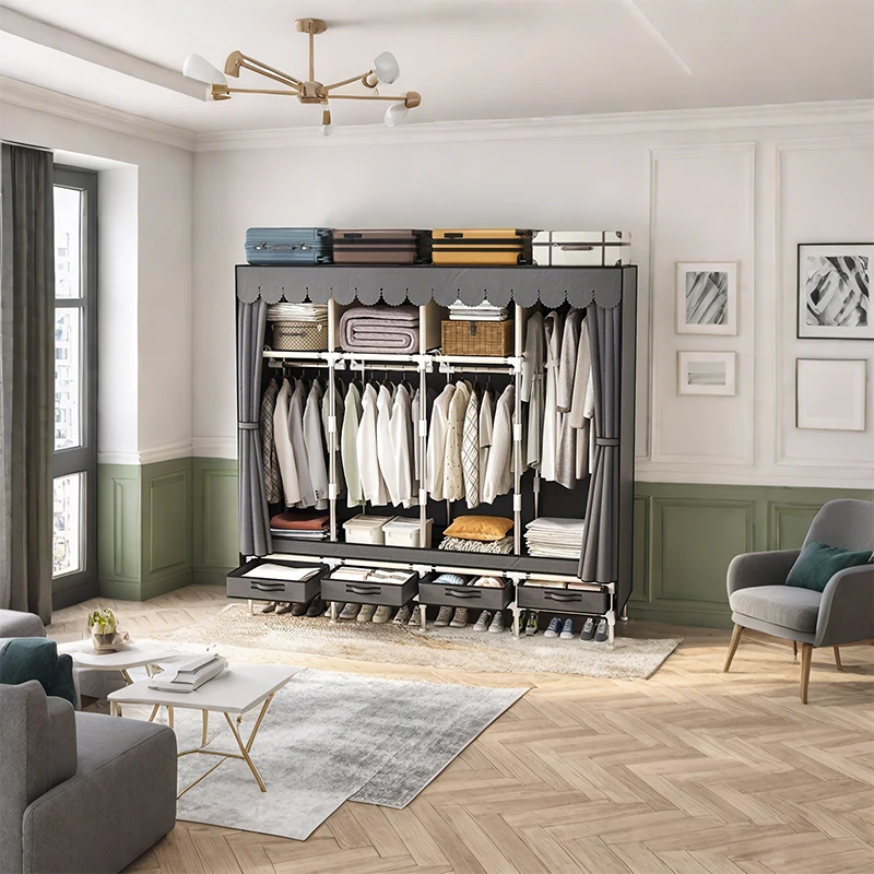 ArluKin Portable Wardrobe with 3 Storage Spaces & 7 Hanging Areas Foldable Clothes Organizer for Rental Rooms Dorms Bedrooms,
ArluKin Portable Wardrobe with 3 Storage Spaces & 7 Hanging Areas Foldable Clothes Organizer for Rental Rooms Dorms Bedrooms,