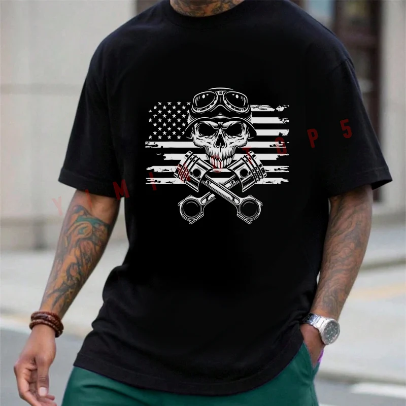 American Flag Motorcycle Apparel T-Shirt Cotton Men Summer Casual Short Sleeve Round Neck Fashion Tees 2026
American Flag Motorcycle Apparel T-Shirt Cotton Men Summer Casual Short Sleeve Round Neck Fashion Tees 2026
