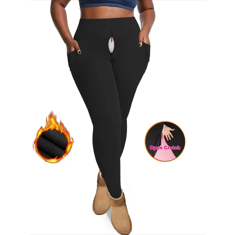 Women's Open Crotch Pocket Large Size Autumn and Winter Thickened Velvet Women's High Waist Nine Points European
Women's Open Crotch Pocket Large Size Autumn and Winter Thickened Velvet Women's High Waist Nine Points European