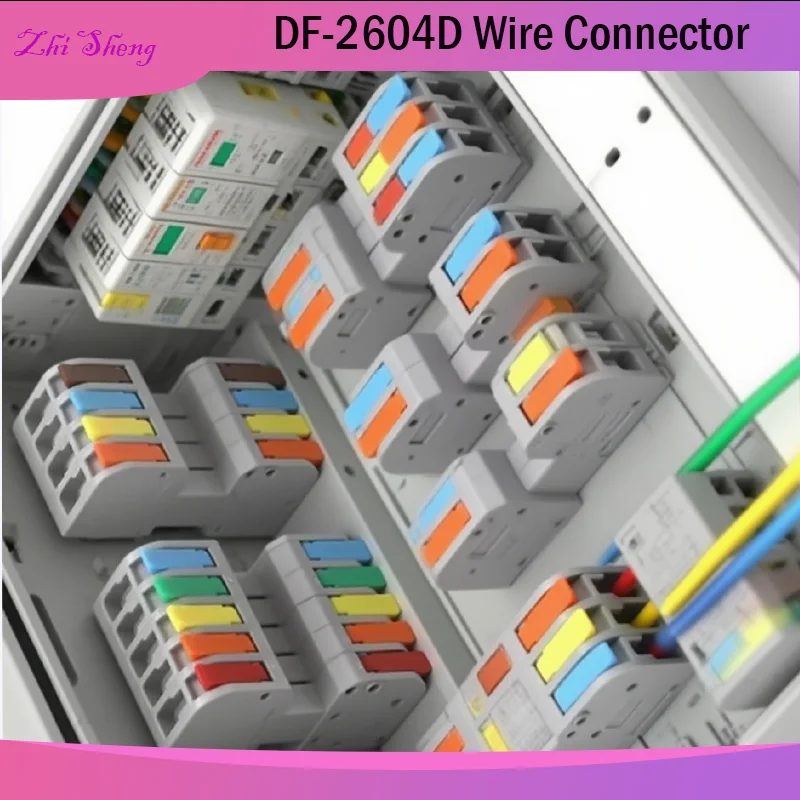 1/5/10/100Pcs Quick Wiring Connector DF2604D-1-2-3-4-5 Universal Electrical Splitter Wiring Cable Push-in Home Terminal Block
1/5/10/100Pcs Quick Wiring Connector DF2604D-1-2-3-4-5 Universal Electrical Splitter Wiring Cable Push-in Home Terminal Block