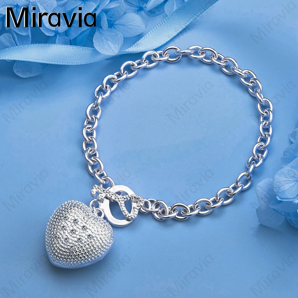Miravia 925 Sterling Silver Hollow Pattern Heart Lock Pendant Bracelet Charm Fashion Personality Woman Party Gift Jewelry
Miravia 925 Sterling Silver Hollow Pattern Heart Lock Pendant Bracelet Charm Fashion Personality Woman Party Gift Jewelry