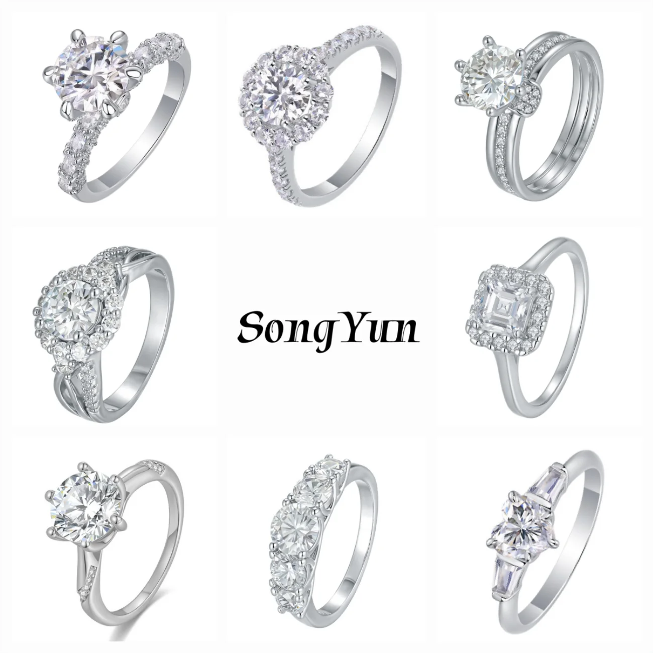 SY Luxury Jewelry 925 Sterling Silver Ring D VVS Moissanite Engagement Ring Wedding for Ladies 18K Gold Plated s925 Fine Jewelry
SY Luxury Jewelry 925 Sterling Silver Ring D VVS Moissanite Engagement Ring Wedding for Ladies 18K Gold Plated s925 Fine Jewelry