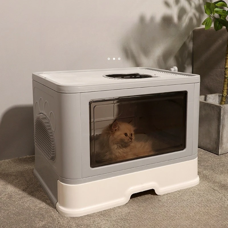 Folding Cat Litter Box Fully Enclosed Splash-proof Kitty Sandbox Deodorant Cat Toilet Tray Cleaning Cat Bedpans Pet Products
Folding Cat Litter Box Fully Enclosed Splash-proof Kitty Sandbox Deodorant Cat Toilet Tray Cleaning Cat Bedpans Pet Products