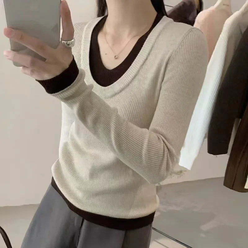 Knitted Undershirt for Women, Interior for Autumn and Winter, New Design Sense Sweater, Long Sleeved Undershirt for Women
Knitted Undershirt for Women, Interior for Autumn and Winter, New Design Sense Sweater, Long Sleeved Undershirt for Women