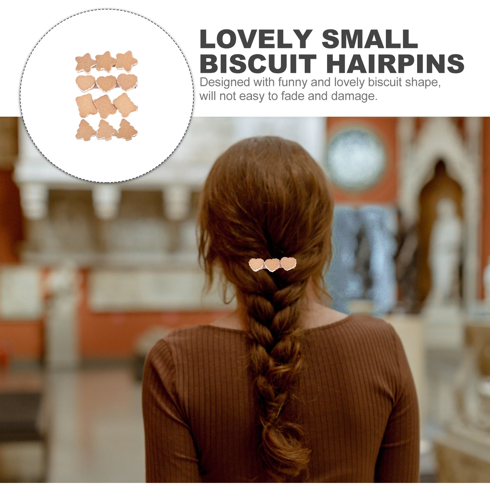 4 Pcs Biscuit Hairpins Christmas Barrettes Small Clips Cookie Shaped Hair Accessories Stylish Decorative Girls Ladies Students
4 Pcs Biscuit Hairpins Christmas Barrettes Small Clips Cookie Shaped Hair Accessories Stylish Decorative Girls Ladies Students