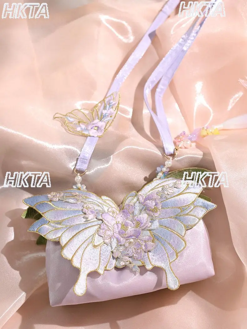 Chinese Style 2026 Summer New Silk Thread Embroidery Butterfly Bag Ladies Sweet Cute Lolita Hanfu Versatile Cosmetic Bags Women
Chinese Style 2026 Summer New Silk Thread Embroidery Butterfly Bag Ladies Sweet Cute Lolita Hanfu Versatile Cosmetic Bags Women